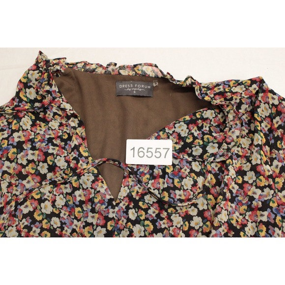 Dress Forum Los Angeles Women Small Floral Boho Mini Dress Forest Fairy Romantic - Picture 9 of 9